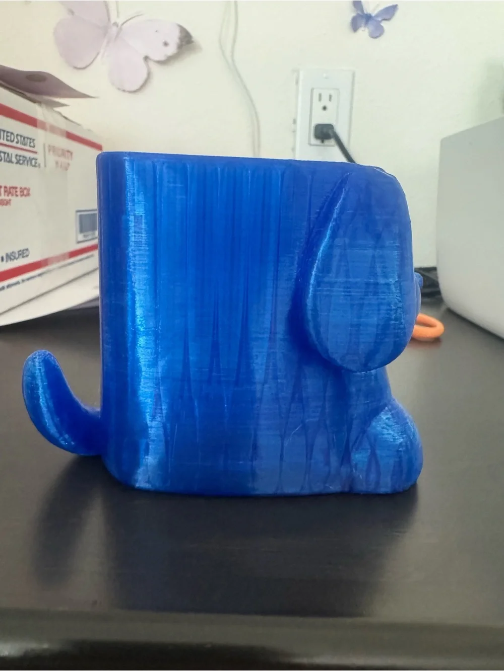 Blue Dog Shaped Pet Accessory Holder